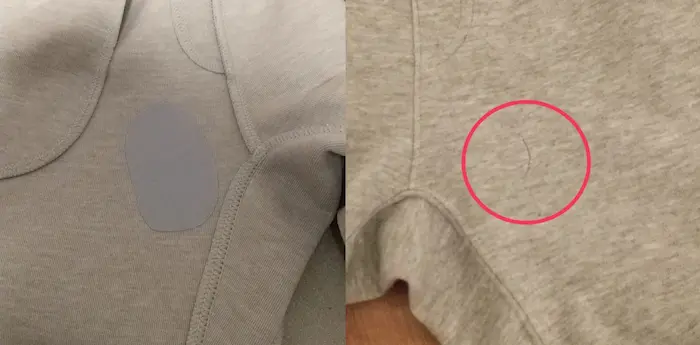 ズボンの穴 補修後