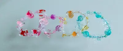 ビーズブレスレット完成!
