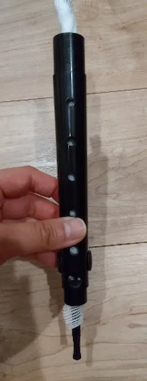 リコーダー掃除棒にガーゼ