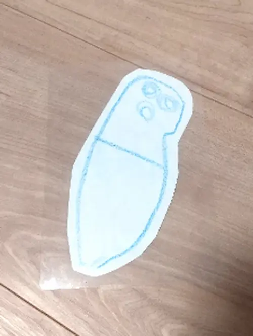 セルフラミネートで周囲をカットする前の写真