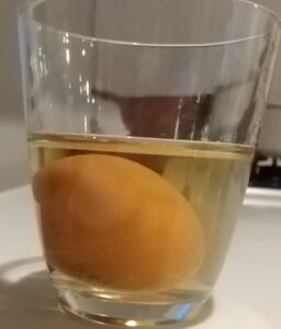 酢に入れた卵
