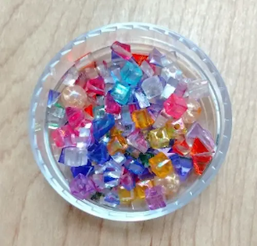 万華鏡に使用するビーズ