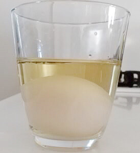 酢に入れた卵