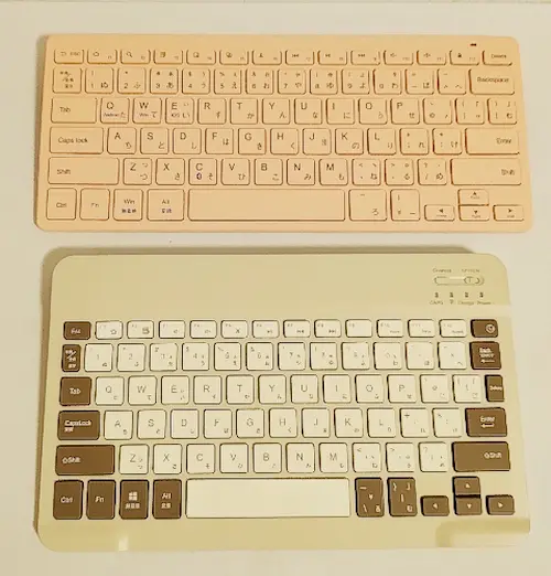 スリーピー ワイヤレスキーボードとスリーコインズのワイヤレスキーボード比較