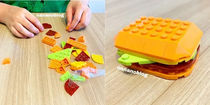 キャンドゥのブロックコレクション「ファストフード」　ハンバーガー