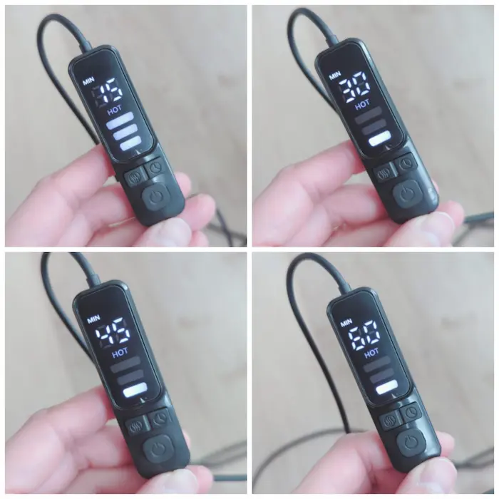 エコめめの温度と、タイマー調整機能