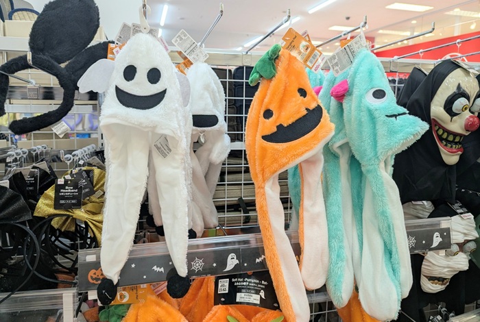 ダイソーハロウィン　おばけ・かぼちゃ・水色モンスター写真