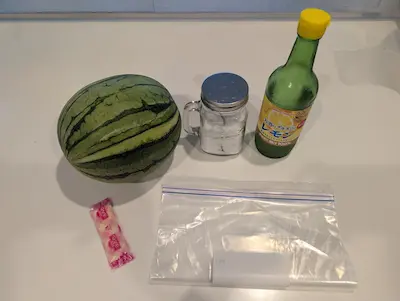 スイカゼリーの材料