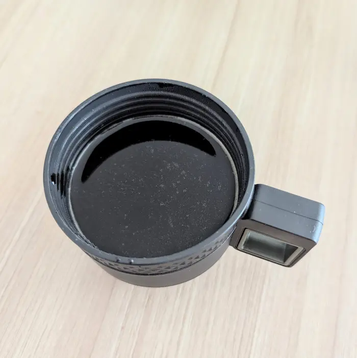 ダイソーのアウトドアコーヒーメーカーカップセットで入れたコーヒー