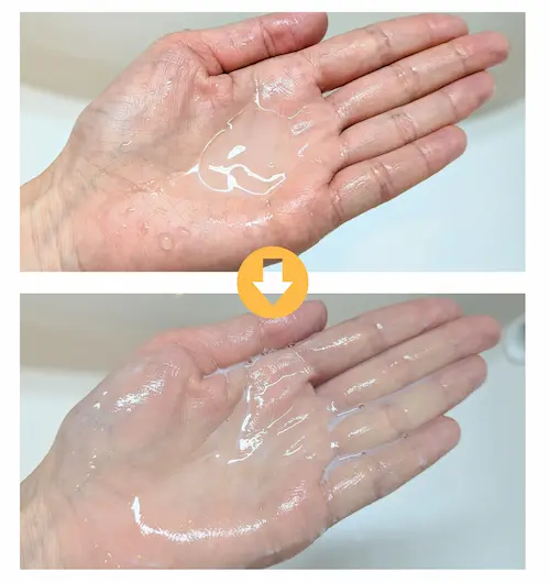 ぽろぽろとれる杏ジェルを濡れた手で使用してみた