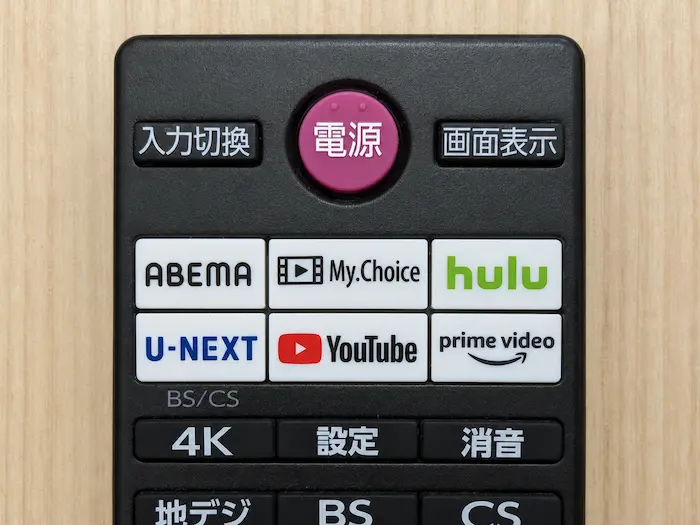 REGZA 65M550Kのリモコン