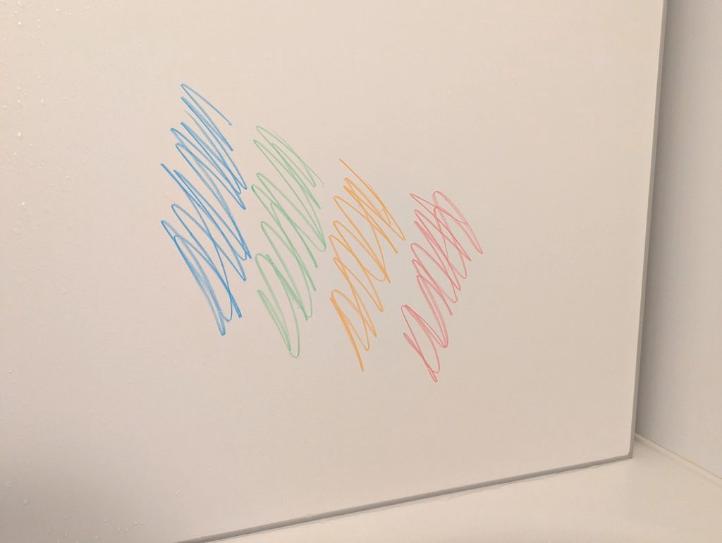 お風呂クレヨンで描いた直後